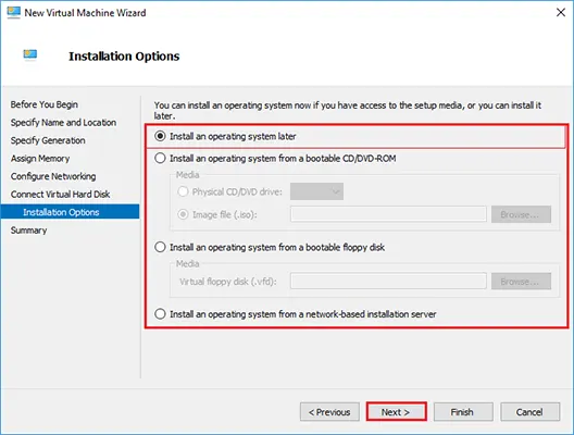 how to setup virtual machine in hyper-v