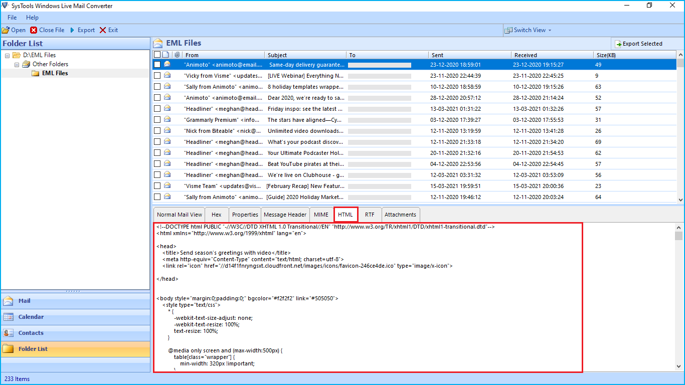 migrate emails from WLM