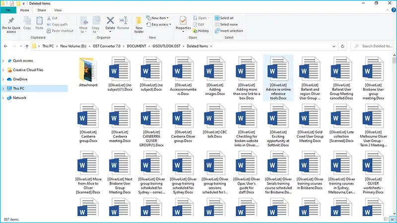 open OST as DOC file