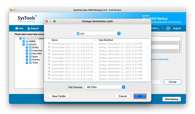 Convert IMAP to CSV