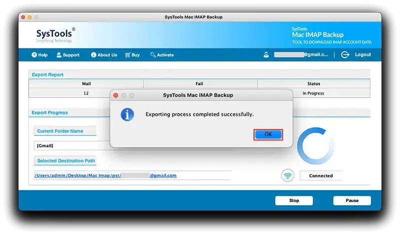 Successfully Export IMAP to PST