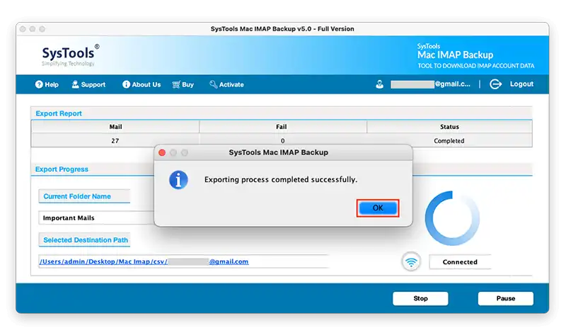 IMAP to CSV Conversion Completed