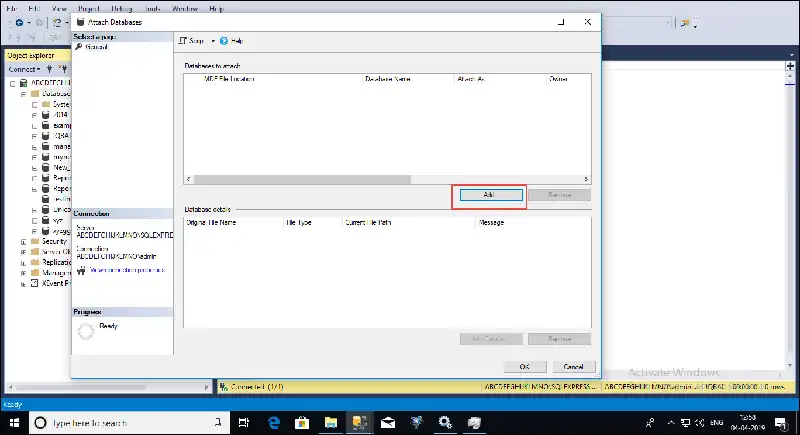 click on add button