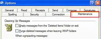 outlook express maintenance