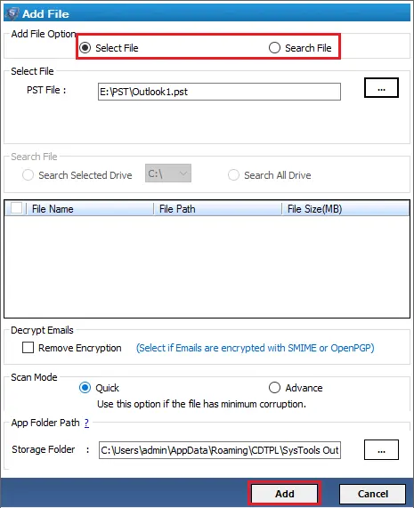 fix pst file