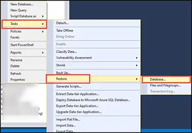 sql error 3154 restore