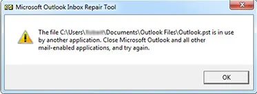 inbox repair tool not responding