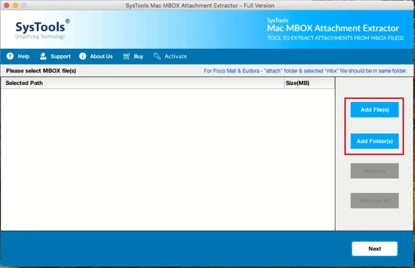 run mbox attachment extractor on mac