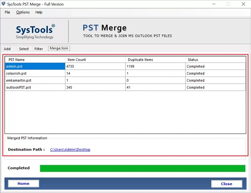 merge multiple pst files into one