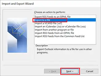 Export PST to CSV File