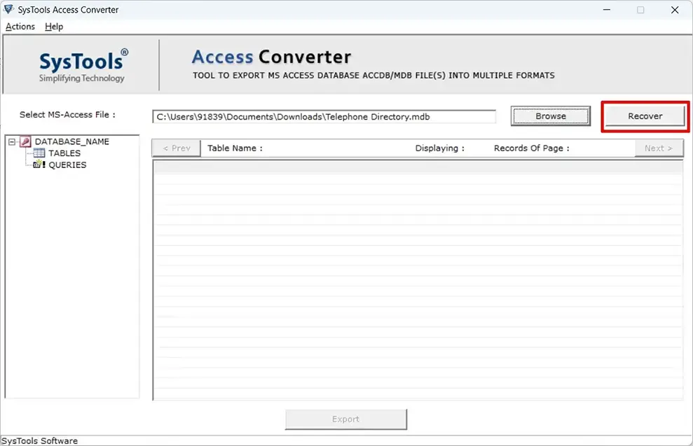 Microsoft Access to SQL