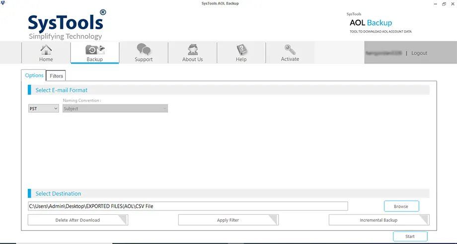 click browse to set destination for resultant files