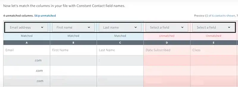 upload outlook contacts file to Constant Contact