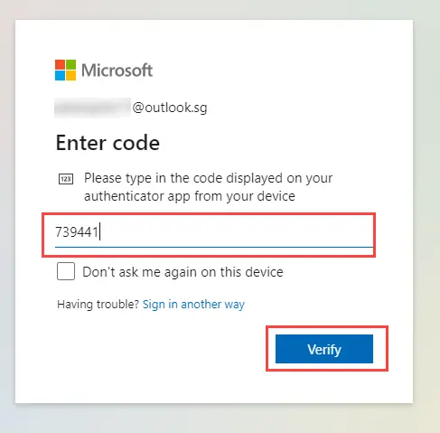 Authenticator App Verification