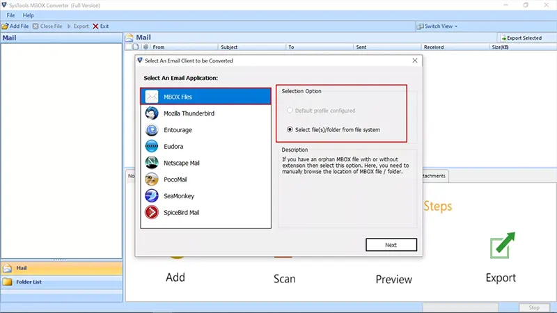Open MBOX File