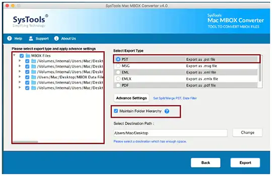 select outlook pst