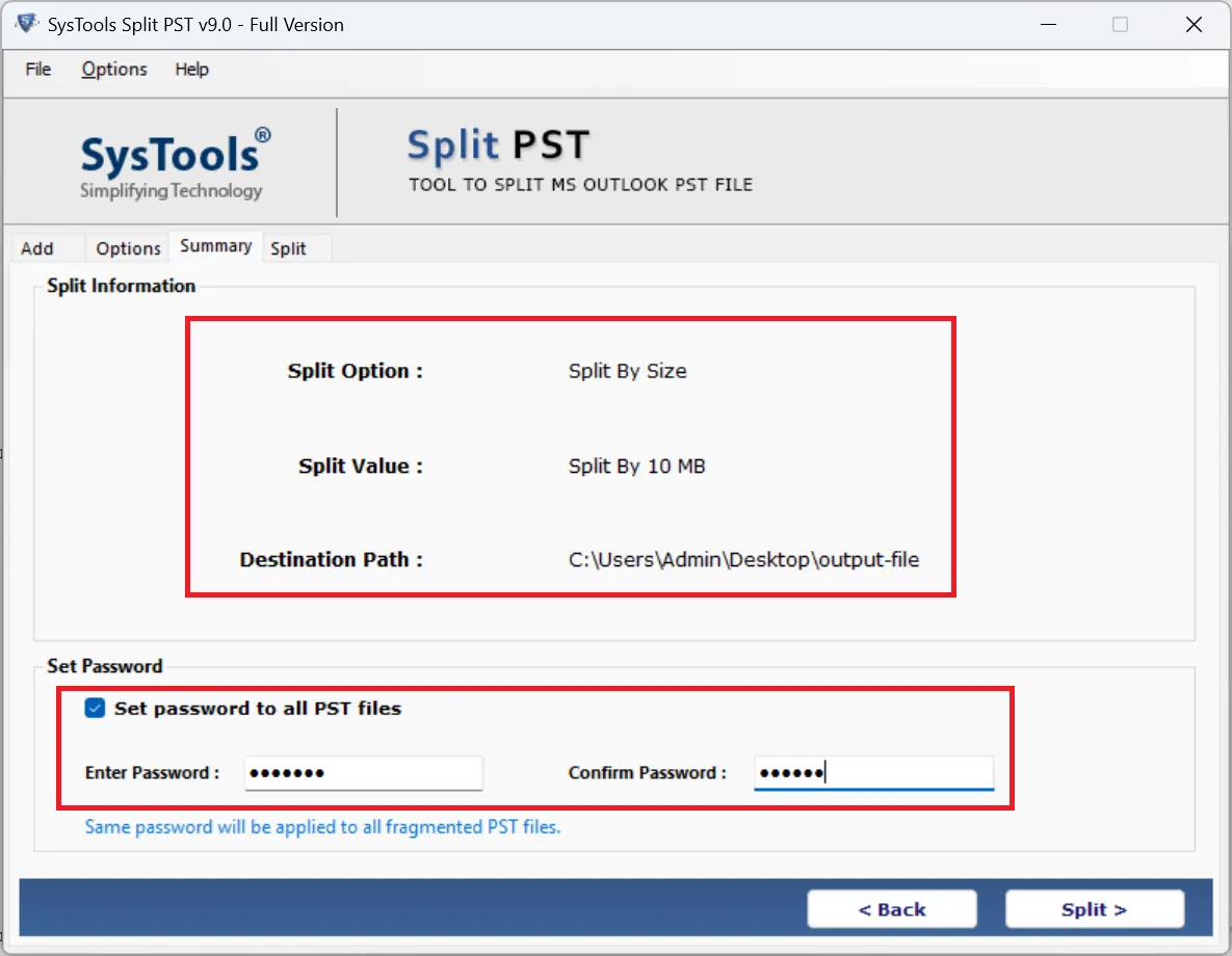 split report