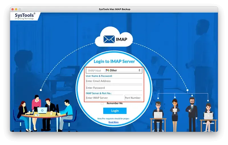 Provide Credentials to Export IMAP to PST