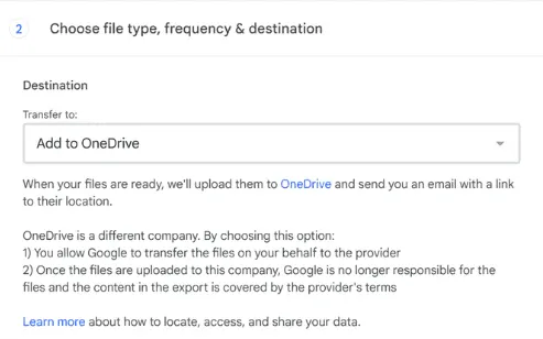 choose add to onedrive option