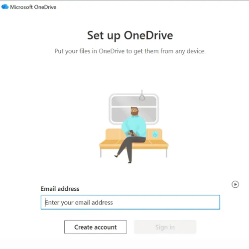 log in to onedrive