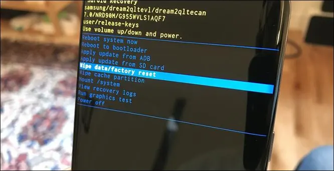 wide data or factory reset