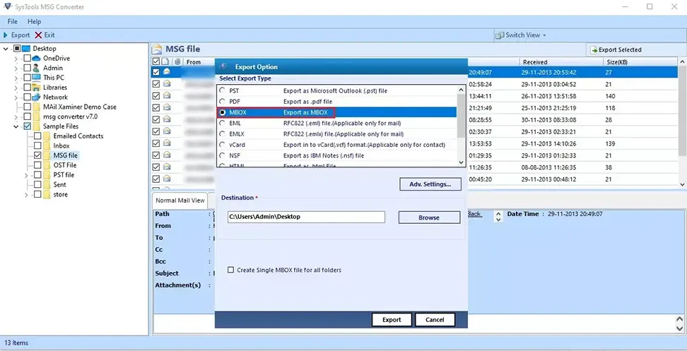 MSG Files to MBOX