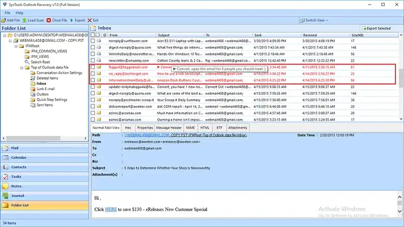 repair outlook pst file