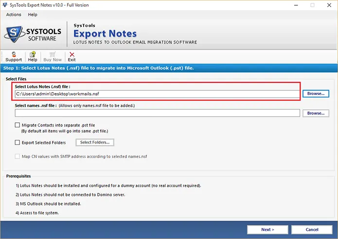 Browse NSF Files