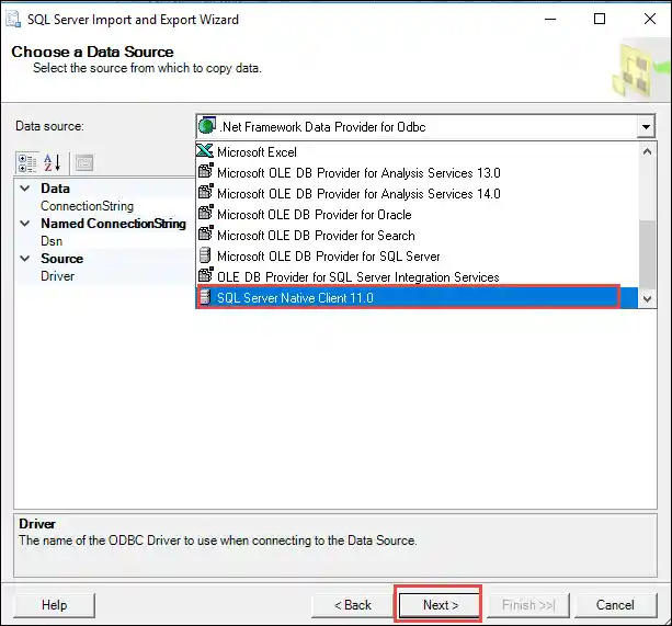 export mdf file to csv