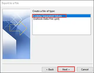 export Outlook contacts to Constant Contact