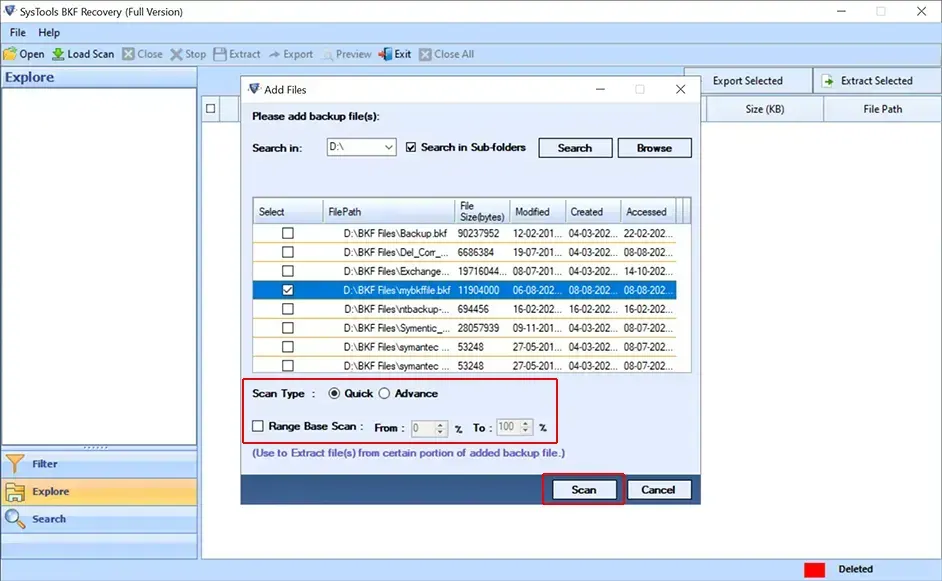 bkf file repair