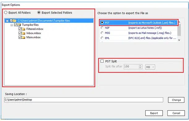 pst settings