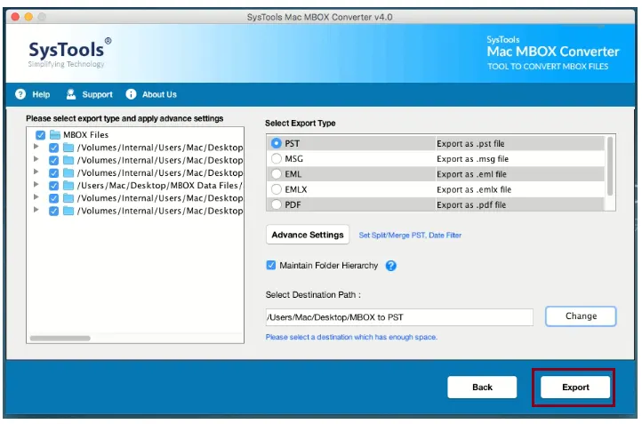 export Sparrow to Outlook PST