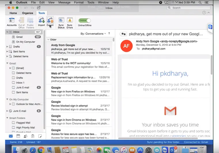 export button