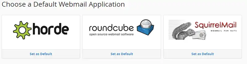 Choose Horde Webmail