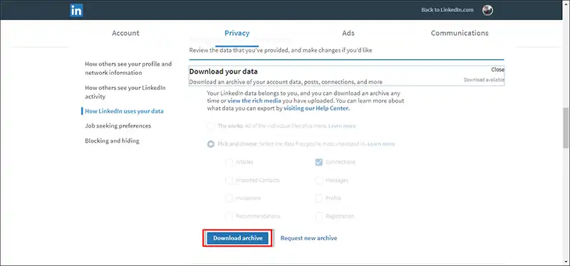 import linkedin contacts to outlook 2010