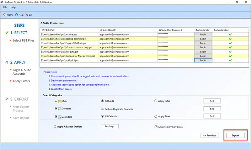 Hit Export to Sync Outlook Calendar to Google Calendar