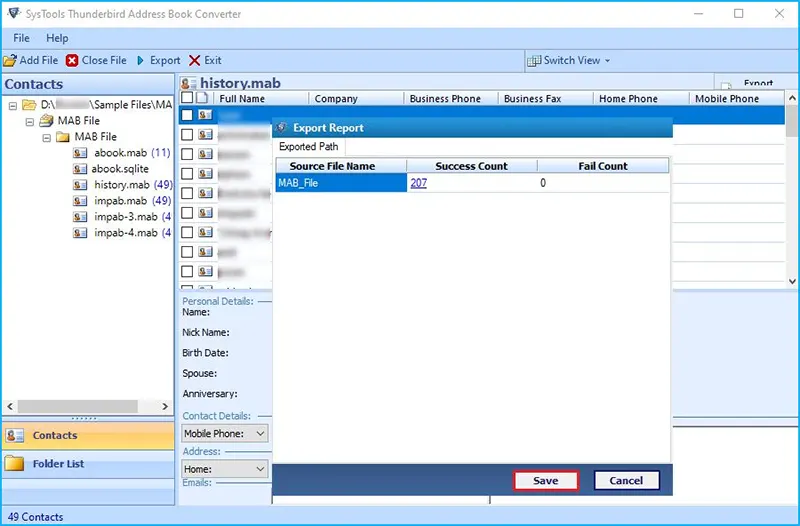 export Thunderbird contacts to Gmail account