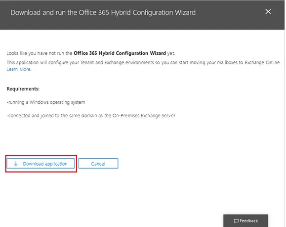 downloading hybrid configuration wizard