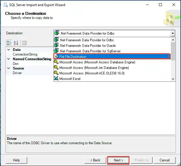 sql server mdf to csv