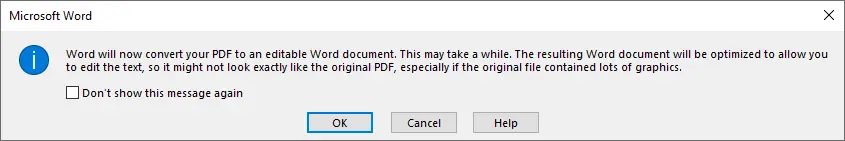 confirm the pop up