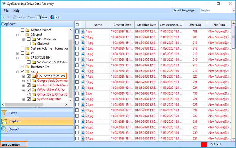 Step 1 Data Recovery