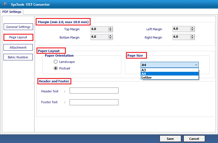 Page Layout Option