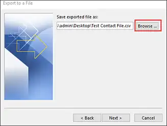 Location for resultant file