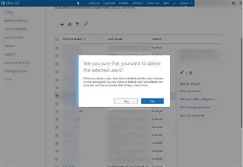re-assigned licensed to other new user
