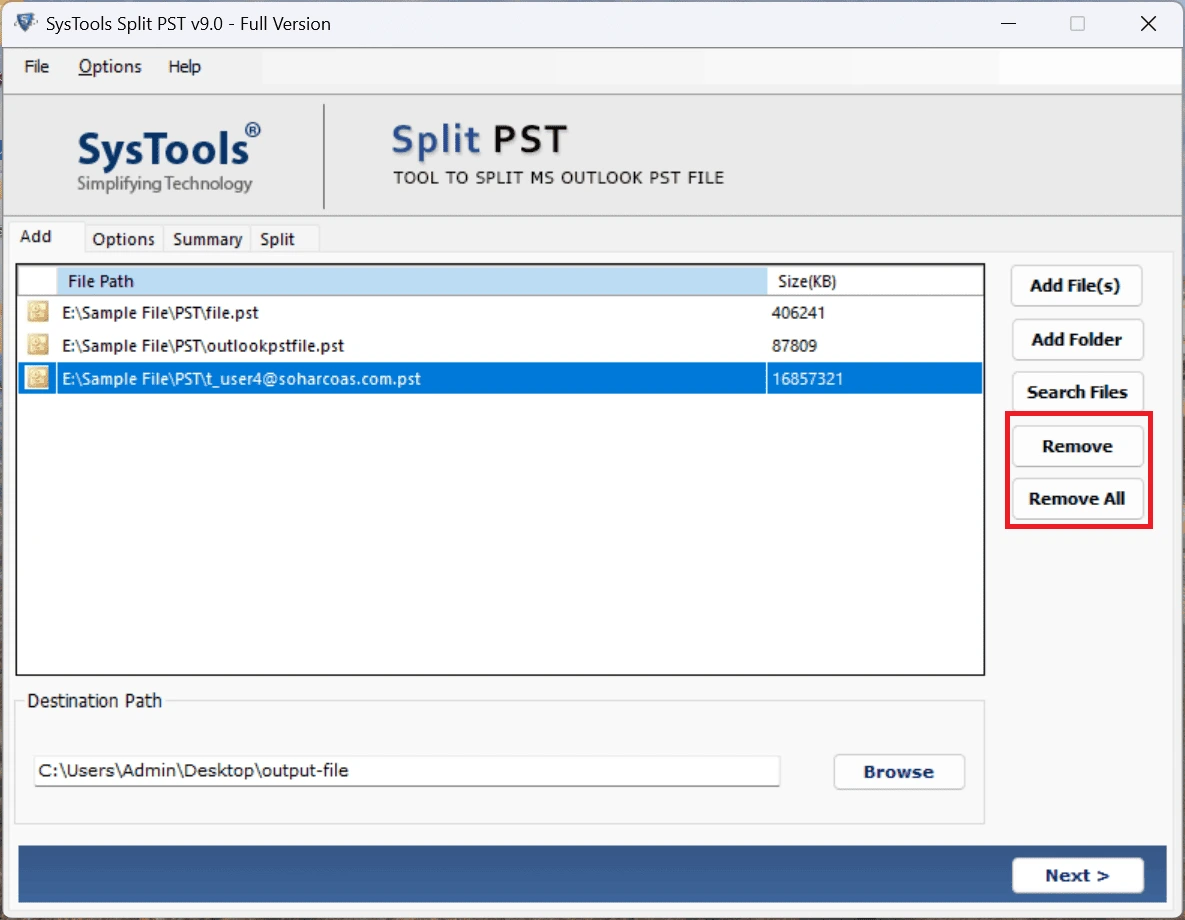 split pst file