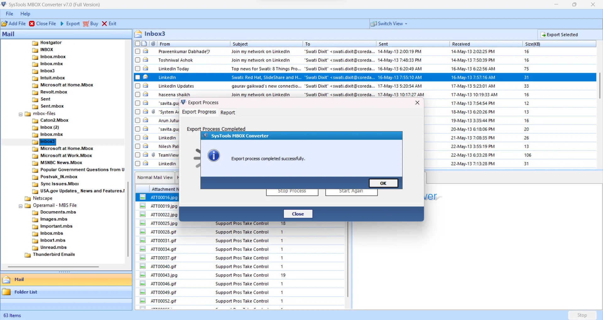 backupify export process completed