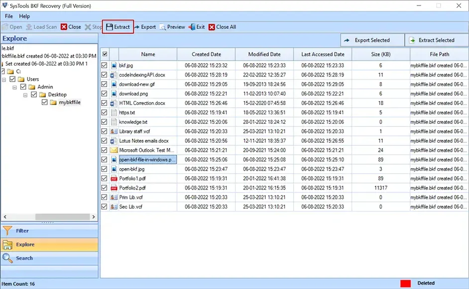 bkf file recovery software