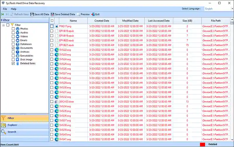 recover deleted data from Windows