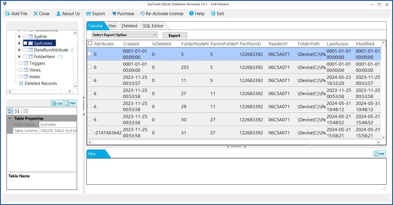 SQLite Database Repair